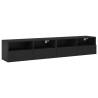 Stylish TV Wall Cabinets - 2 pcs Black - 80x30x30 cm