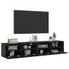 Stylish TV Wall Cabinets - 2 pcs Black - 80x30x30 cm