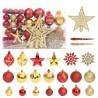 108 Piece Christmas Bauble Set Gold and Red Colour gold Quantity in Package 1 