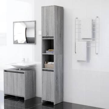 Grey Sonoma Bathroom Cabinet - Stylish & Spacious Storage