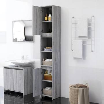 Grey Sonoma Bathroom Cabinet - Stylish & Spacious Storage