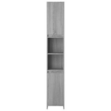 Grey Sonoma Bathroom Cabinet - Stylish & Spacious Storage