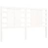 White Solid Wood Bed Frame with Headboard 160x200 cm