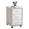 FMD Mobile Drawer Cabinet Sand Oak High Gloss White Colour sand oak high gloss white Quantity in Package 1 