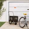 Pet Bike Trailer Black Oxford Fabric and Iron Colour black Size 135 x 68.5 x 73.5 cm 