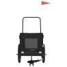 Pet Bike Trailer - Durable Black Oxford Fabric & Iron