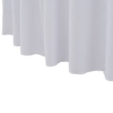 2 pcs Stretch Table Covers with Skirt - White | Hipo Market