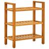 Shoe Rack with 3 Shelves 50x27x60 cm Solid Oak Wood Quantity in Package 1 Height 60 cm Width 50 cm Number of 