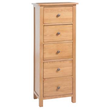 Tall Chest of Drawers - Solid Oak Wood | Hipo Market