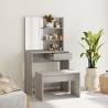 Dressing Table Set Grey Sonoma - Stylish Bedroom Furniture