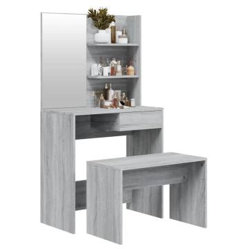 Dressing Table Set Grey Sonoma - Stylish Bedroom Furniture