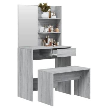 Dressing Table Set Grey Sonoma - Stylish Bedroom Furniture