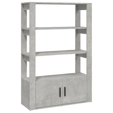 Elegant Concrete Grey Sideboard 80x30x119.5 cm - HipoMarket