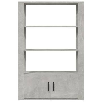 Elegant Concrete Grey Sideboard 80x30x119.5 cm - HipoMarket