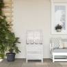 Garden Storage Box White 50x49x56.5 cm Solid Wood Fir Colour white Size 50 x 49 x 56.5 cm 