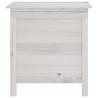 Garden Storage Box White 50x49x56.5 cm - Solid Fir Wood