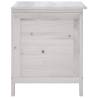 Garden Storage Box White 50x49x56.5 cm - Solid Fir Wood