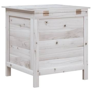 Garden Storage Box White 50x49x56.5 cm - Solid Fir Wood