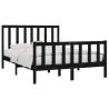 Black Solid Wood Bed Frame 120x200 cm - Timeless Design