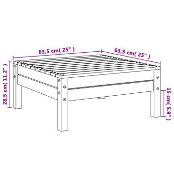 Garden Footstool Solid Wood Douglas - Durable Outdoor Ottoman