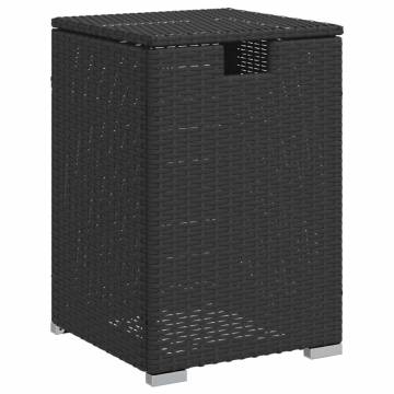 Black Propane Tank Cover Table - 40x40x60 cm Poly Rattan