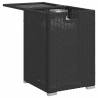 Black Propane Tank Cover Table - 40x40x60 cm Poly Rattan