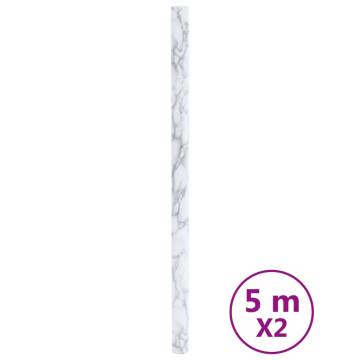 Self-Adhesive Marble White Furniture Stickers | 90x500 cm PVC