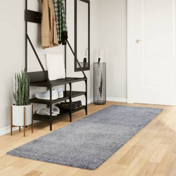 Shaggy Rug High Pile Modern Blue 80x250 cm | Hipomarket