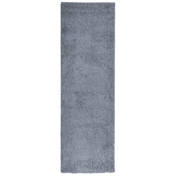 Shaggy Rug High Pile Modern Blue 80x250 cm | Hipomarket