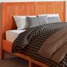 Headboard Wax Brown 150 cm Solid Wood Pine Colour wax brown Size 155.5 x 100 cm Quantity in Package 1 