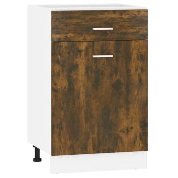 Drawer Bottom Cabinet Smoked Oak - Stylish Storage Solution