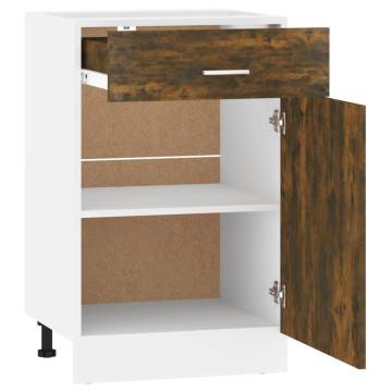 Drawer Bottom Cabinet Smoked Oak - Stylish Storage Solution