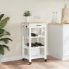 Kitchen Trolley MONZA - Solid Pine Wood Storage Solution