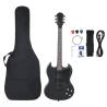 Beginner Electric Guitar with Bag - Matt Black 4/4 39" | HipoMarket