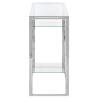 Stylish Silver Console Table | Stainless Steel & Glass