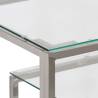 Stylish Silver Console Table | Stainless Steel & Glass