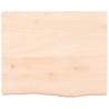 Solid Wood Bathroom Countertop 60x50 cm - Untreated Oak