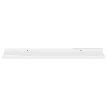 Stylish High Gloss White Wall Shelves - 4 pcs