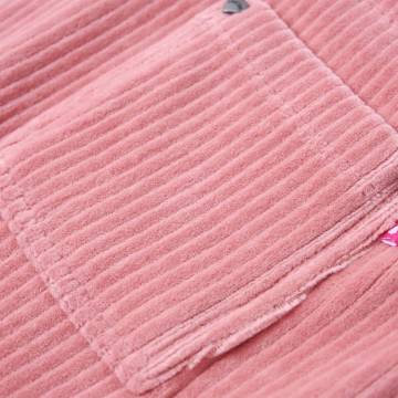 Kids' Light Pink Corduroy Overall Dress | Size 140