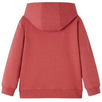 Kids' Hooded Sweatshirt Burnt Red - Stylish & Comfortable