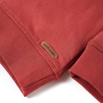 Kids' Hooded Sweatshirt Burnt Red - Stylish & Comfortable