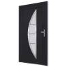 Front Door Anthracite 88x200 cm PVC - Secure & Stylish Entry