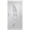 Front Door Anthracite 88x200 cm PVC - Secure & Stylish Entry