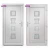 Front Door White 108x200 cm PVC | Enhance Your Home's Security