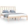 Solid Wood Pine Bed Frame 140x200 cm - Timeless Design