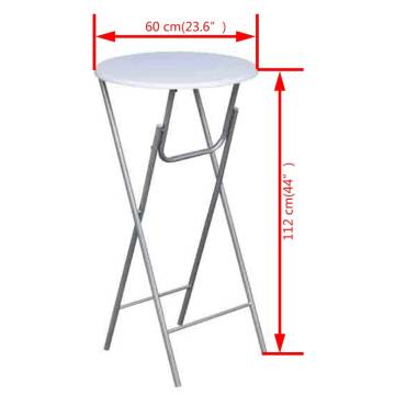 Bar Tables 4 Pcs with MDF Tabletop - Space-Saving White Design