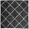 Shaggy Rug High Pile Black and Cream 240x240 cm - Hipo Market