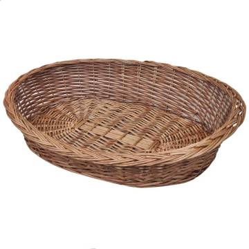 Natural Willow Dog Basket/Pet Bed 90 cm | Comfortable & Durable