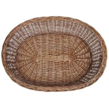 Natural Willow Dog Basket/Pet Bed 90 cm | Comfortable & Durable