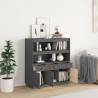 Highboard Grey 100x40x108.5 cm | Solid Pine Wood Storage